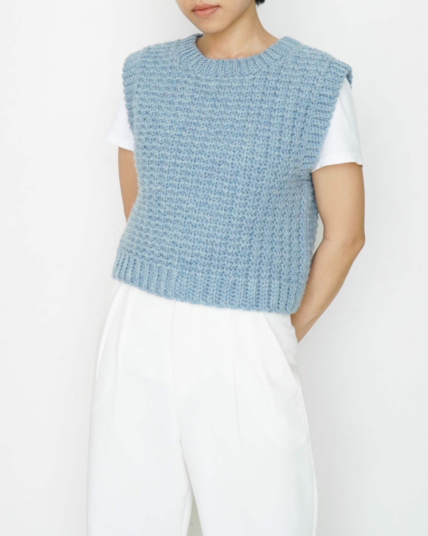 Crochet ribbed vest pattern