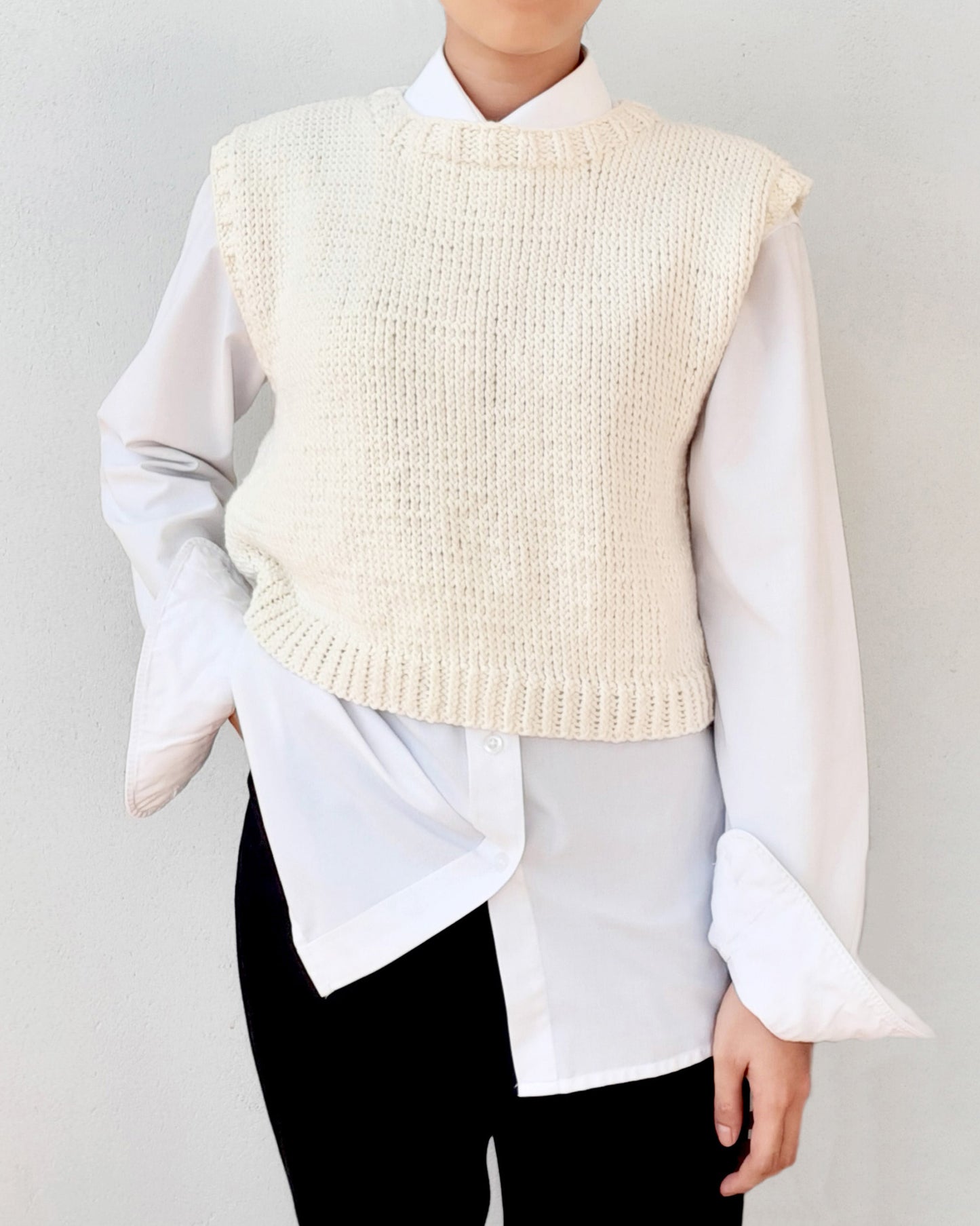 Vest No.1 | Easy knitting pattern for beginners