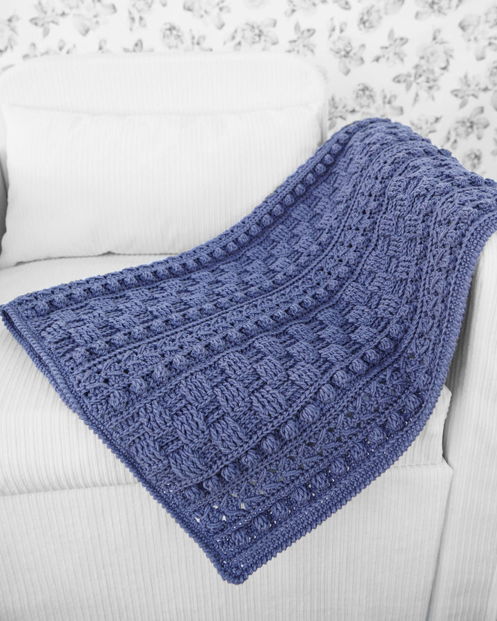 Easy crochet basket weave blanket pattern