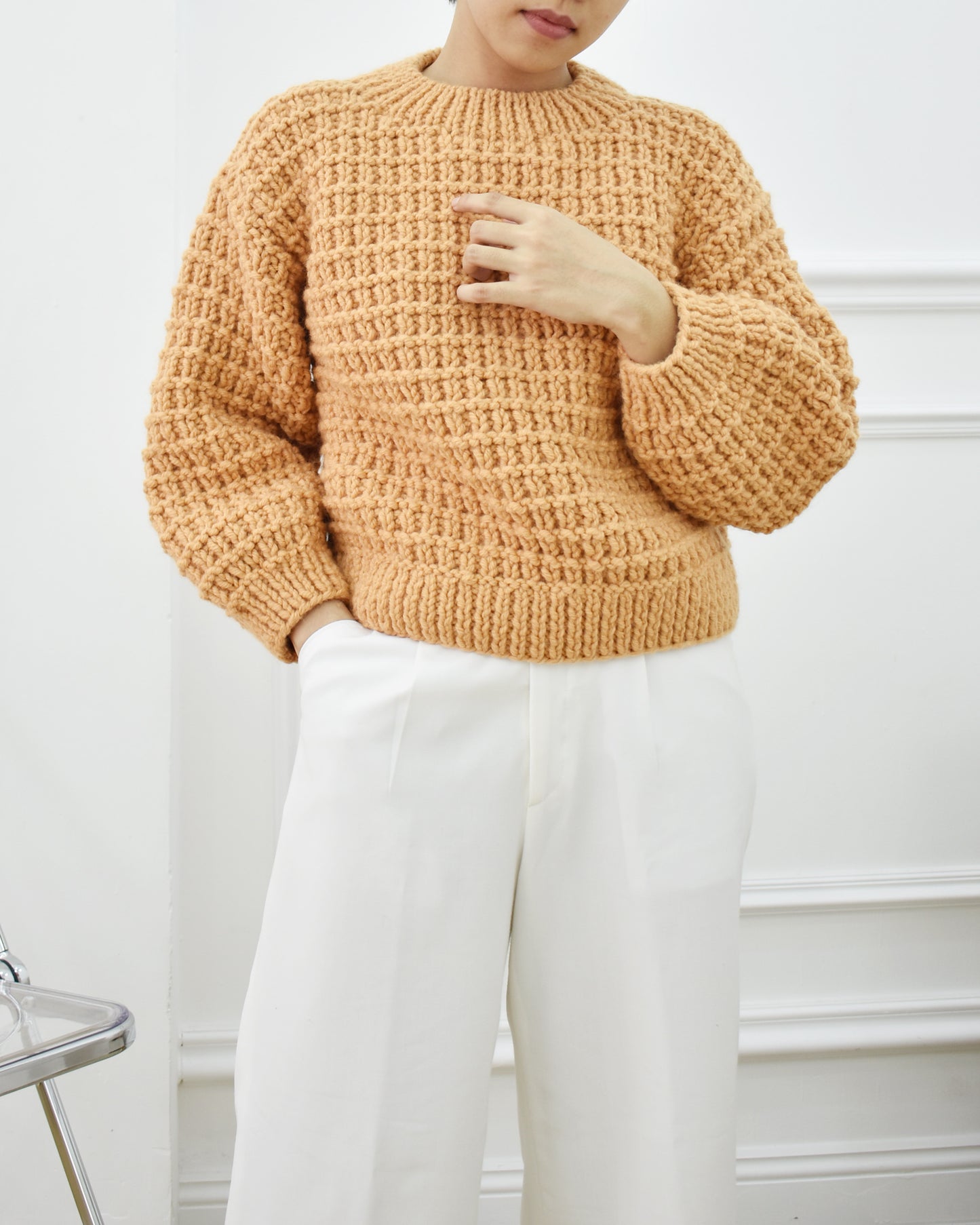 Sweater No.25 | Easy knitting chunky sweater pattern