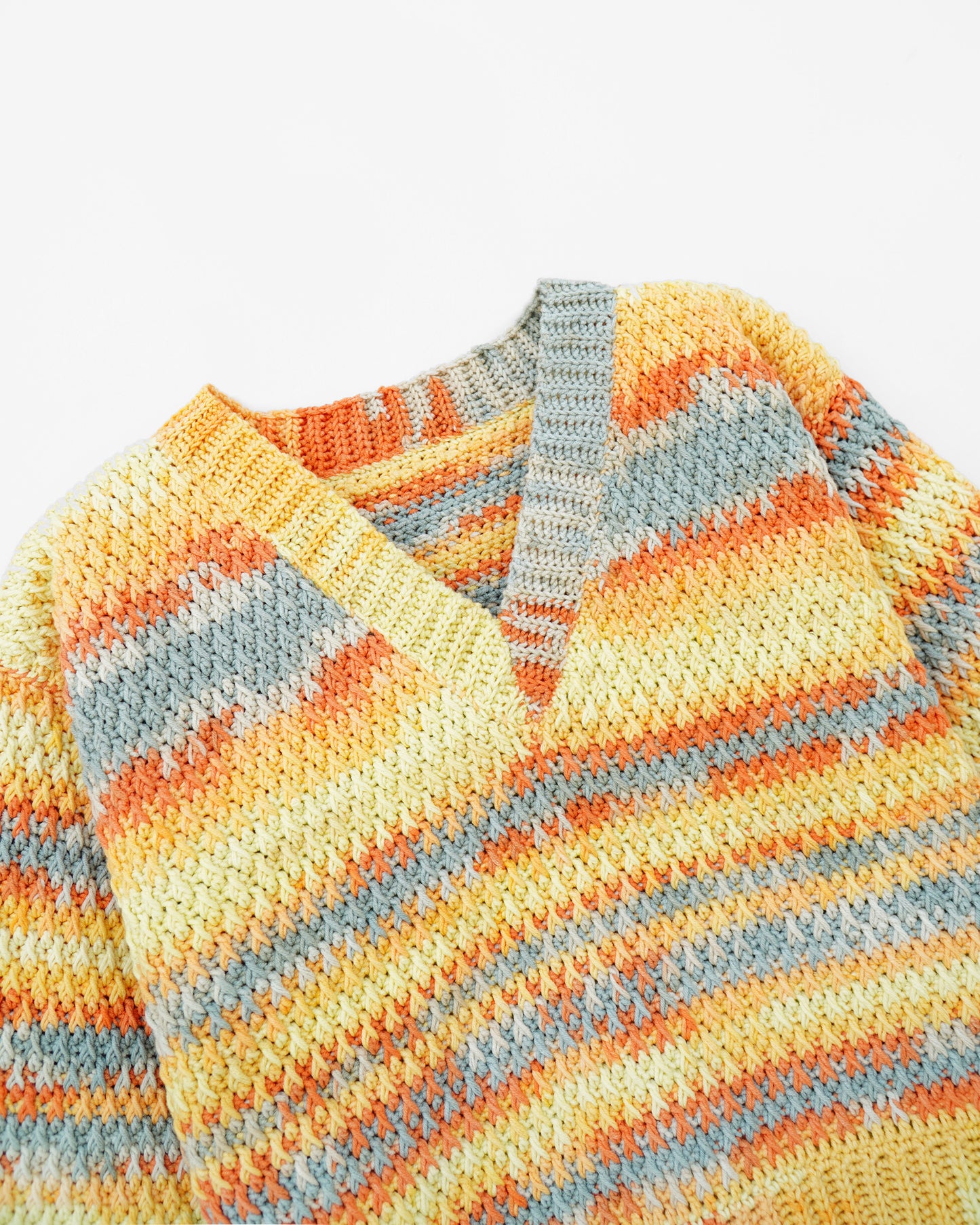 Sweater No.32 | V-neck sweater crochet pattern