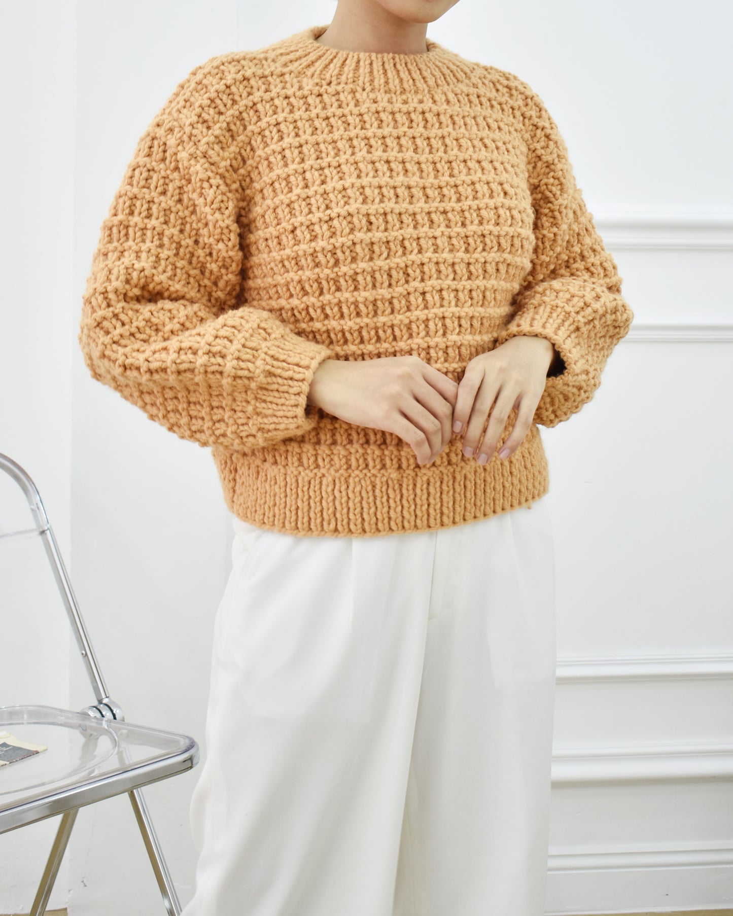 Sweater No.25 | Easy knitting chunky sweater pattern