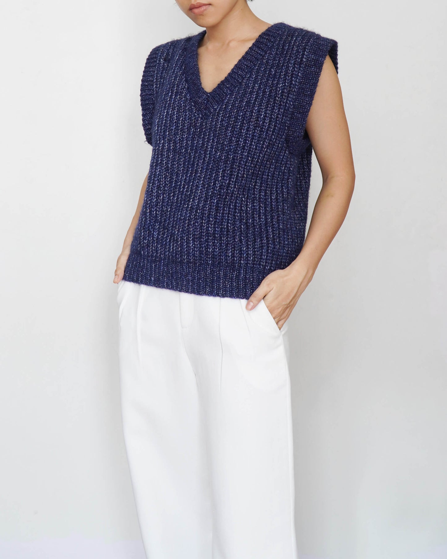 Vest No.30 | Easy crochet ribbed vest pattern