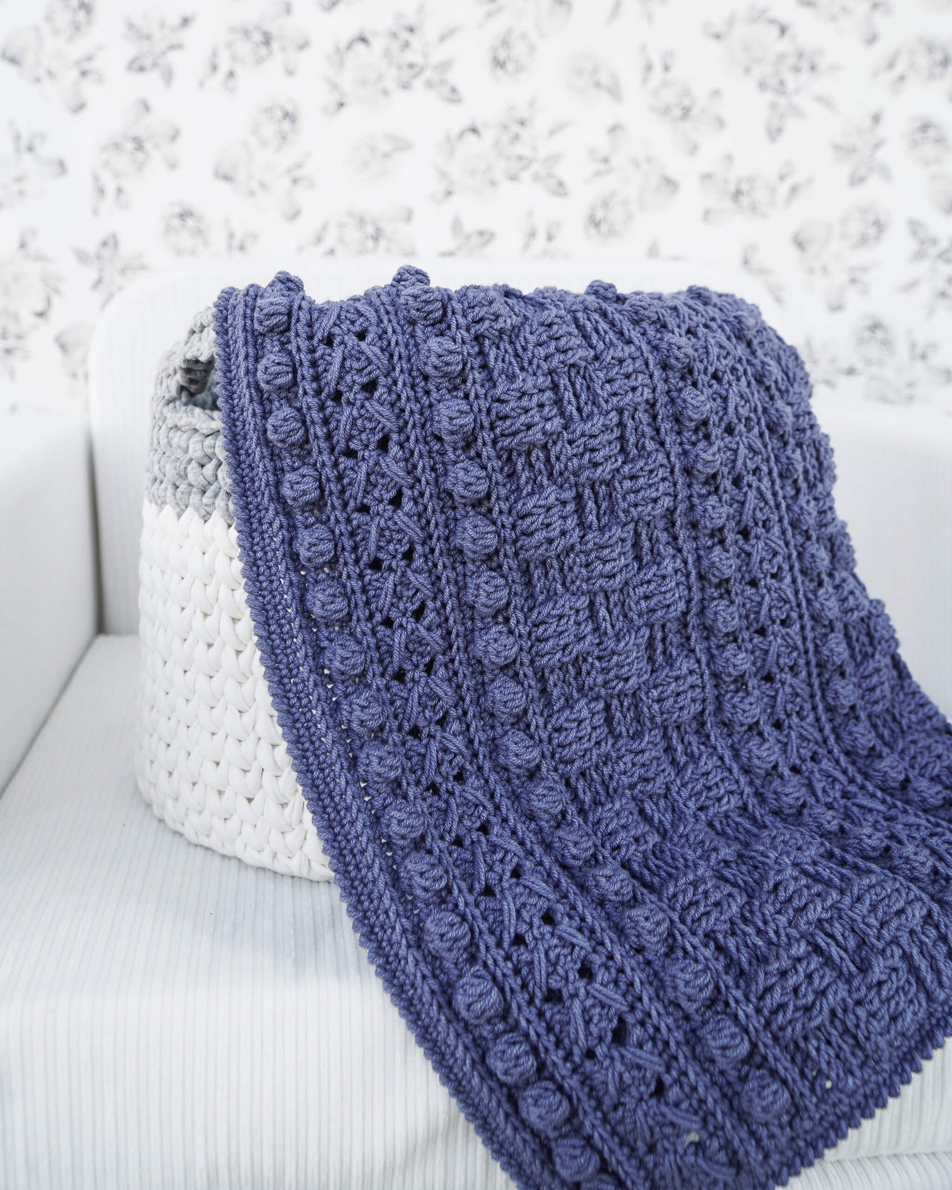 Easy crochet basket weave blanket pattern