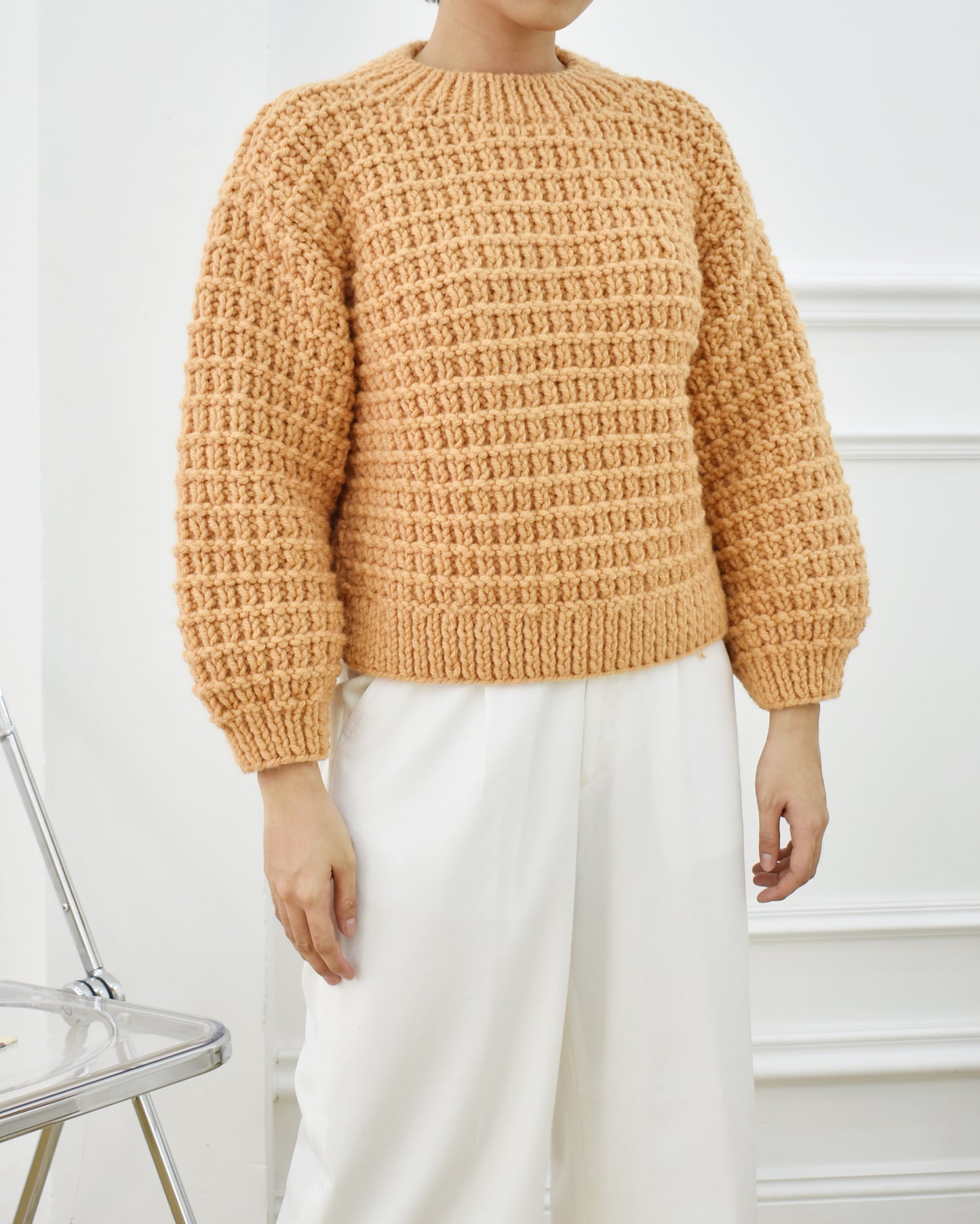 Sweater No.25 | Easy knitting chunky sweater pattern